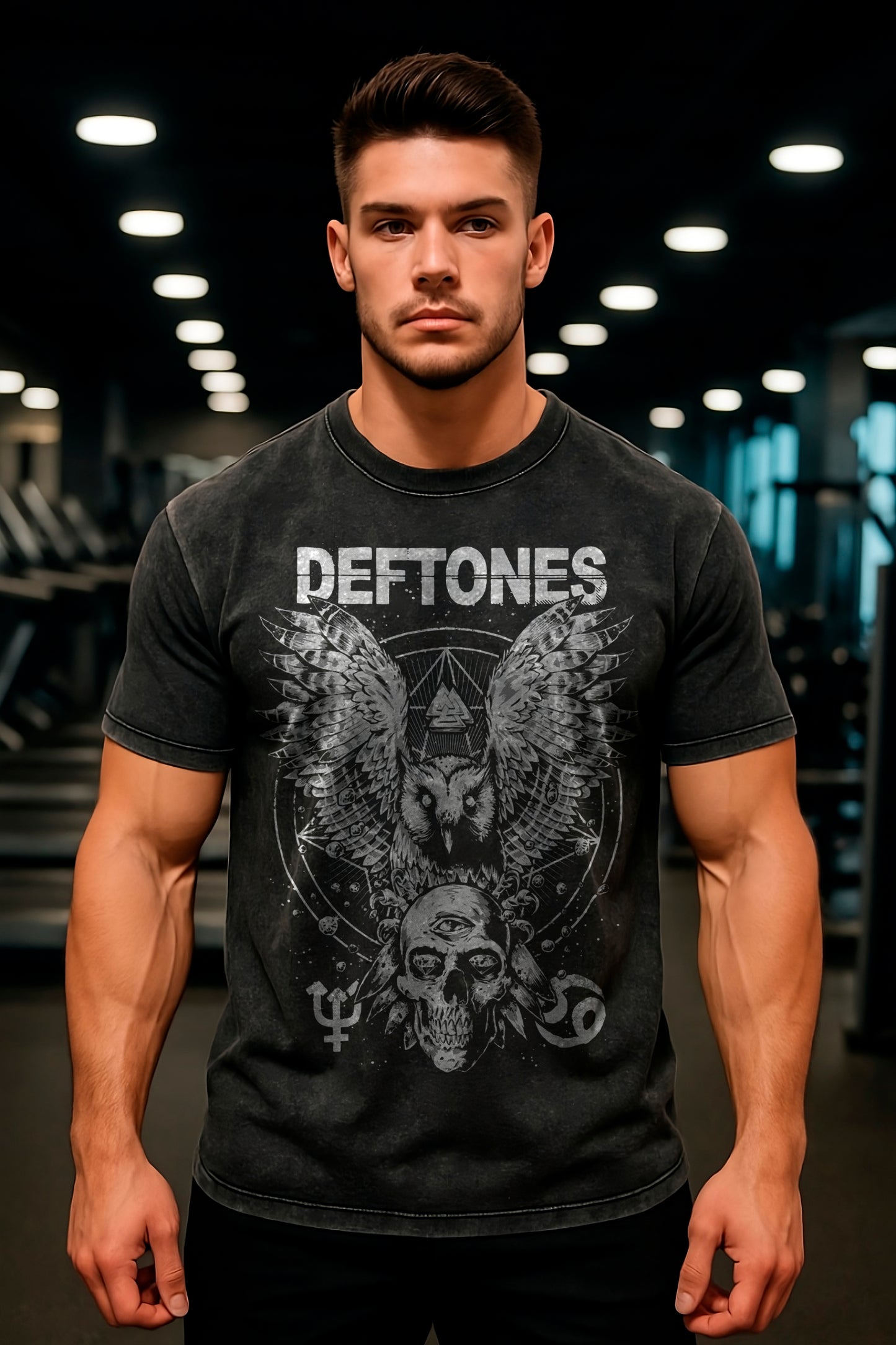 Playera Vintage Deftones Lechuza