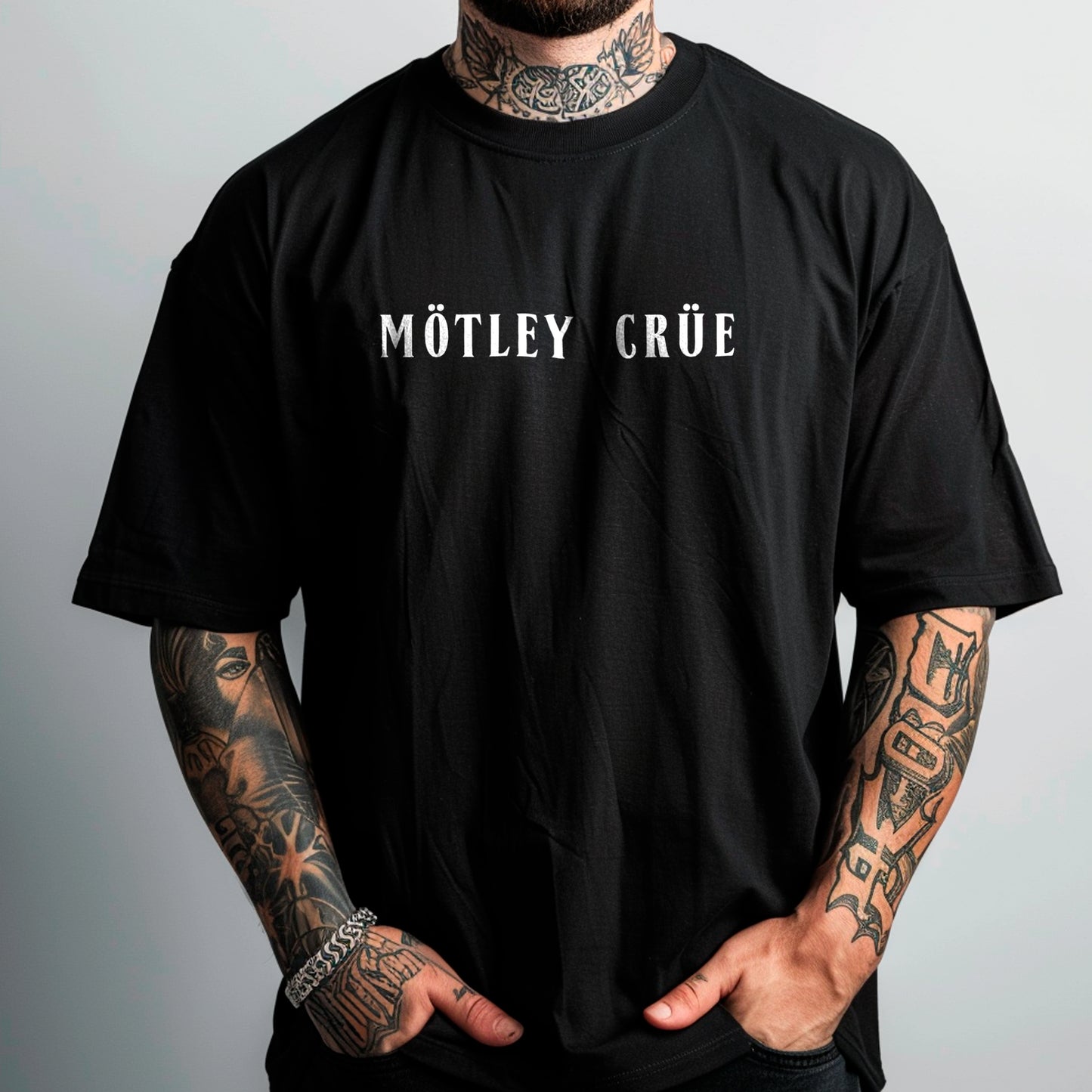 Playera Oversize Motley Crue Jack Daniels