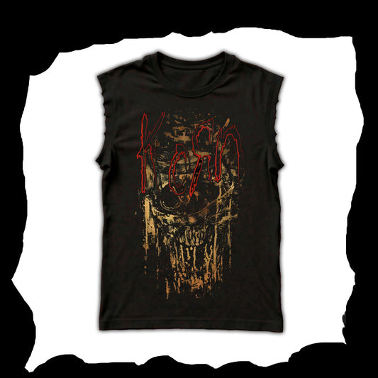 Playera Sin Mangas Korn Skull