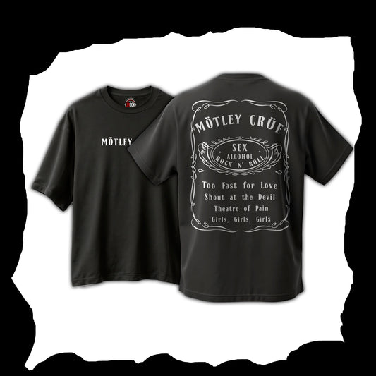 Playera Oversize Motley Crue Jack Daniels